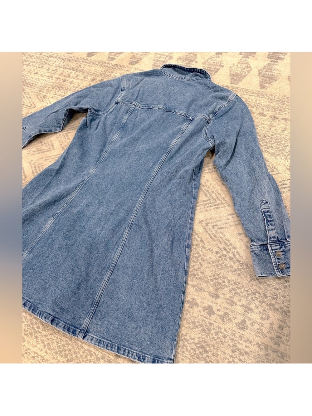 Abercrombie & Fitch Button Down Denim Dress medium tall new with tags - Picture 5 of 10